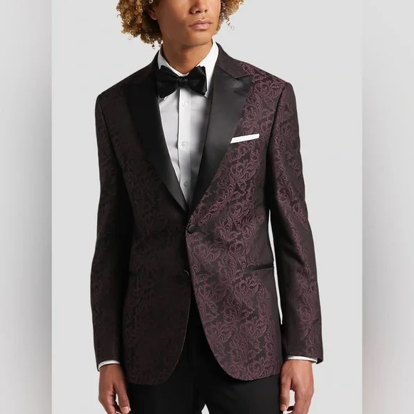 Egara Slim Fit Peak Lapel Dinner Jacket Elegant Blazer 36 Short - Picture 1 of 6